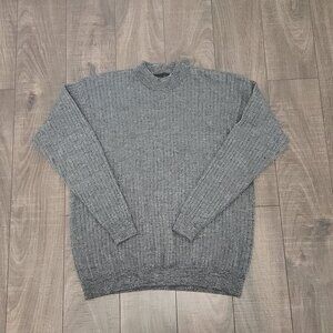 Metropolitan View Men's 100% Pure New Wool Sweater Size XL Gray